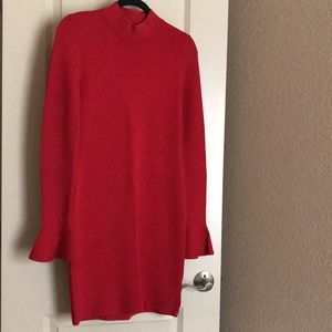 Michael Kors Red Bell sleeve Dress M